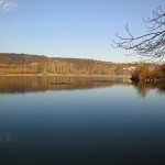 panorama dans le soleil d'automne